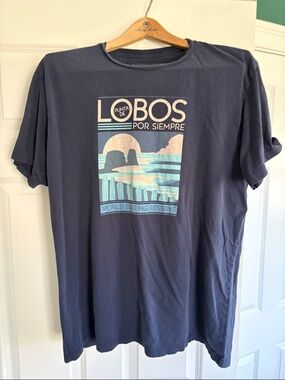 Patagonia Navy Graphic 'Lobos Por Siempre' Short Sleeve Tee